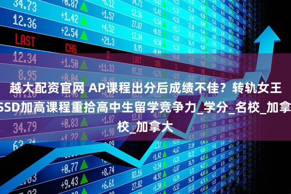 越大配资官网 AP课程出分后成绩不佳?转轨女王OSSD加高课程重拾高中生留学竞争力_学分_名校_加拿大